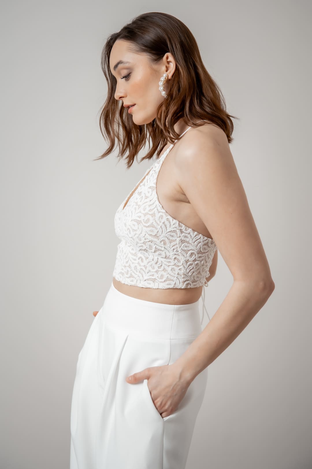Braut-Top Filiz mit verführerischer Schnürung am unteren Rücken